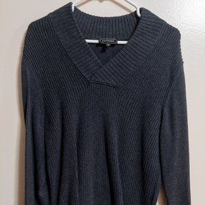Grey Express Shawl Neck Sweater - M